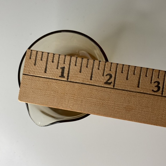 Vintage Bjorkshult Sweden Creamer and Sugar Bowl Set Amber Glass - Picture 6 of 7